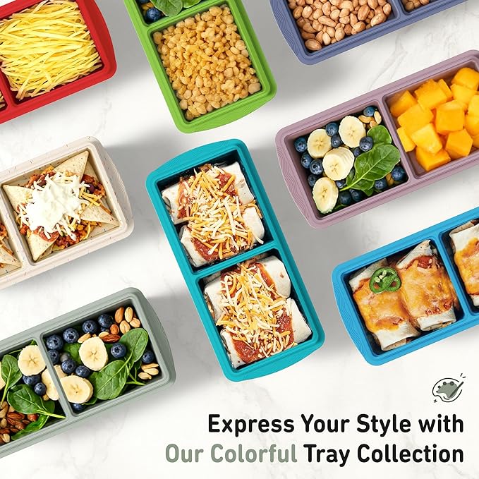 Silicone Freezer Tray with Lid Soup Freezer Container Molds with Steel Reinforced Rim Ice Cube Freezer Molds for Soup, Sauce, Leftovers, Homemade Meal Prep Containers Moldes De Silicona