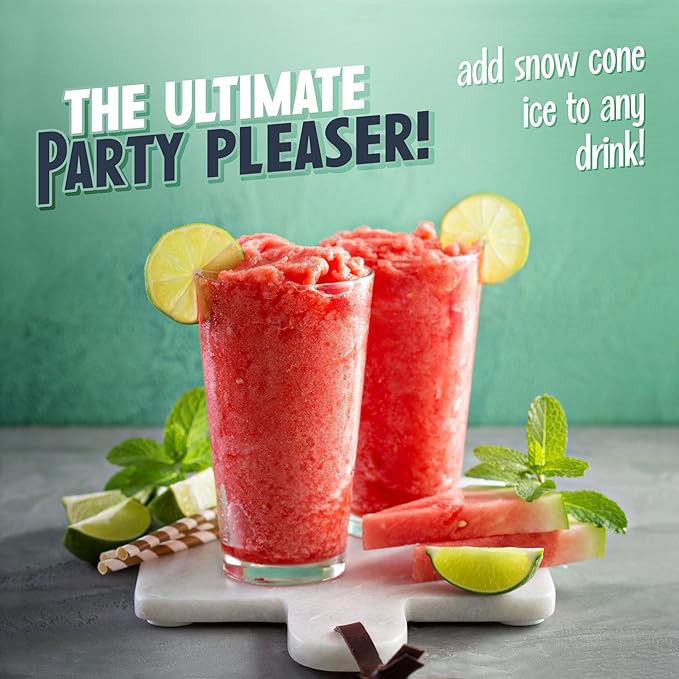 Nostalgia Snow Cone Shaved Ice Machine - Retro Table-Top Slushie Machine Makes 20 Icy Treats - Includes 2 Reusable Plastic Cups & Ice Scoop - Pink
