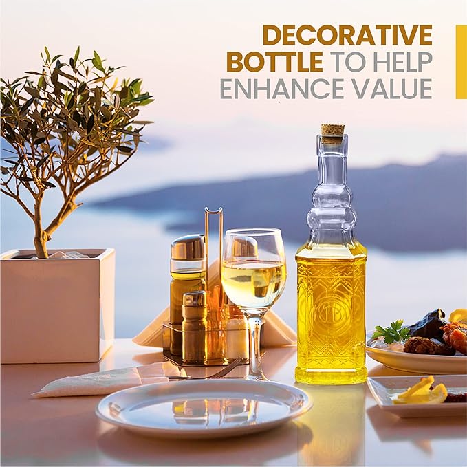 BULK PARADISE Decorative 6 Pack Clear Glass Bottles and Small Mini 12 Pack Clear Glass Bottles
