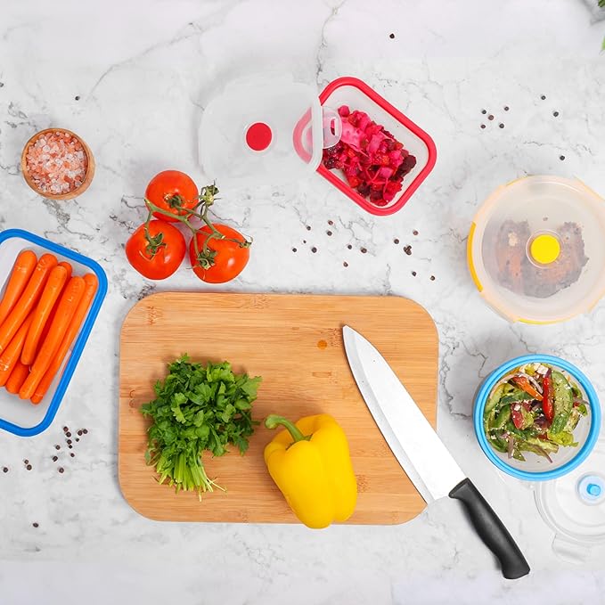 ECOBERI Collapsible Silicone Food Storage Containers Set of 5, BPA-Free Food-Grade Silicone, Airtight Snap Lids, Microwave, Freezer & Dishwasher Safe, Space-Saving Meal Prep & Lunch Containers