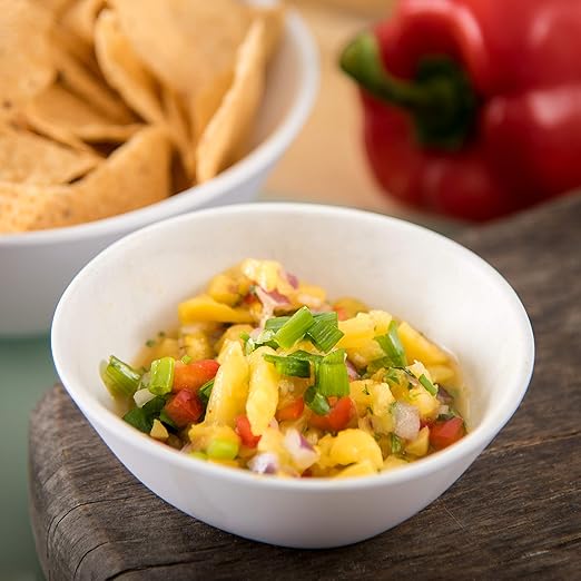 Carlisle FoodService Products Ridge Reusable Plastic Bowl Soup Bowl for Home and Restaurant, Melamine, 8 Ounces, Marble, (Pack of 24)