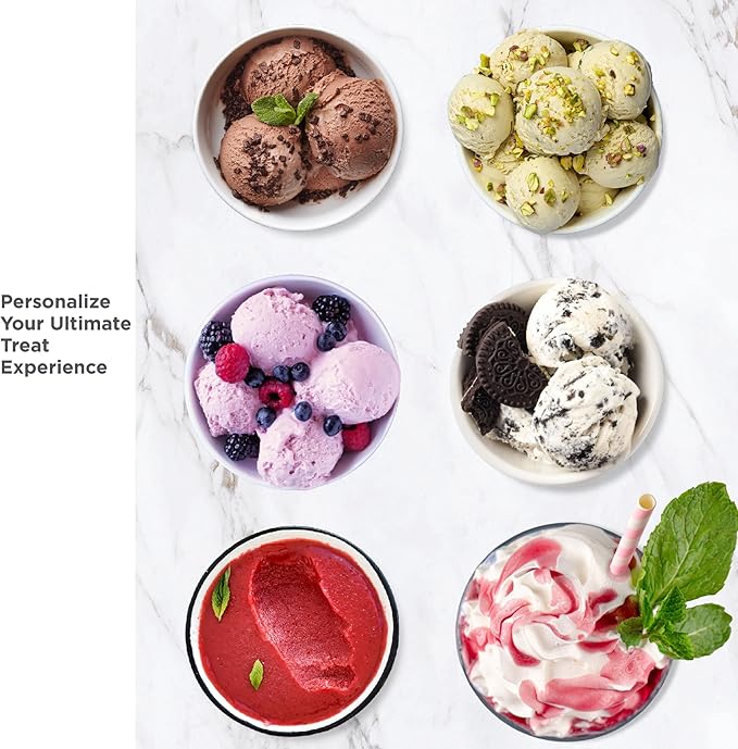 BLACK+DECKER Perfect Pint Ice Cream Maker Accessories – 2-Pack 1-Pint Replacement Jars, Extra Containers for Ice Cream, Gelato, Sorbet & Frozen Yogurt