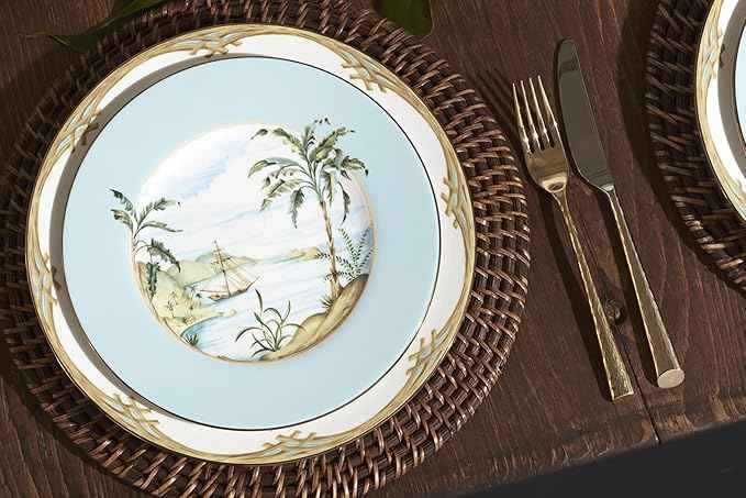 Lenox 6226609 British Colonial Bamboo Dinner Plate