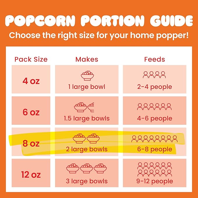 Handi-Pak Gourmet Popcorn Kit, 24 Pre-Portioned Packs for 8 oz Poppers, Popcorn Machine, Movie Theater Style, Butter Coconut Oil, Packet with Kernels & Seasoning