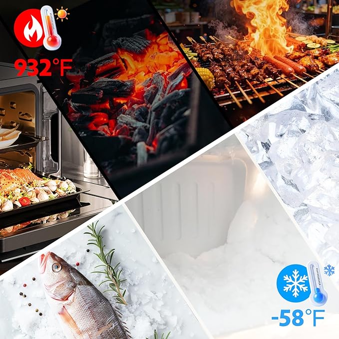 Heat Resistant Gloves for Cooking Thickened Silicone Coating Cotton Liner Waterproof Food Grade Graffiti-Art Printing Medium