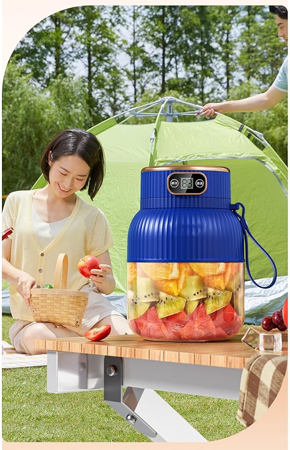 Portable Blender,Portable Blender for Shakes and Smoothies, Personal Size High Speed Blender,21oz USB C Rechargeable Blender for Travel/Picnic/Office/Gym/Sport (BLUE)