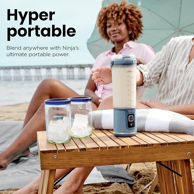 Ninja Blast Portable Blender, Cordless, 18oz. Vessel, Personal Blender For-Shakes and Smoothies, BPA Free, Leakproof-Lid and Sip Spout, USB-C Rechargeable, Dishwasher Safe Parts, Tinted Pink, BC151PK