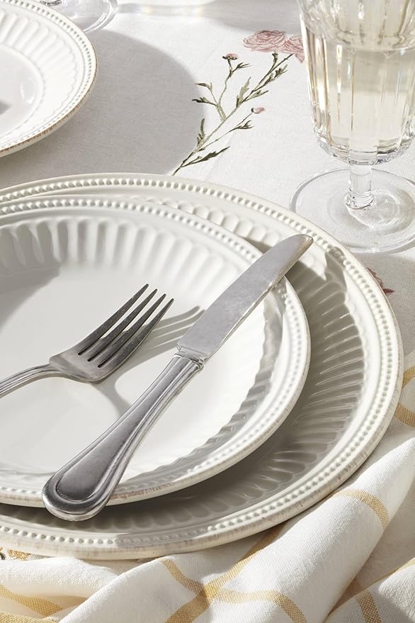 Lenox 895721 French Perle Groove Dinner Plates, Set Of 4