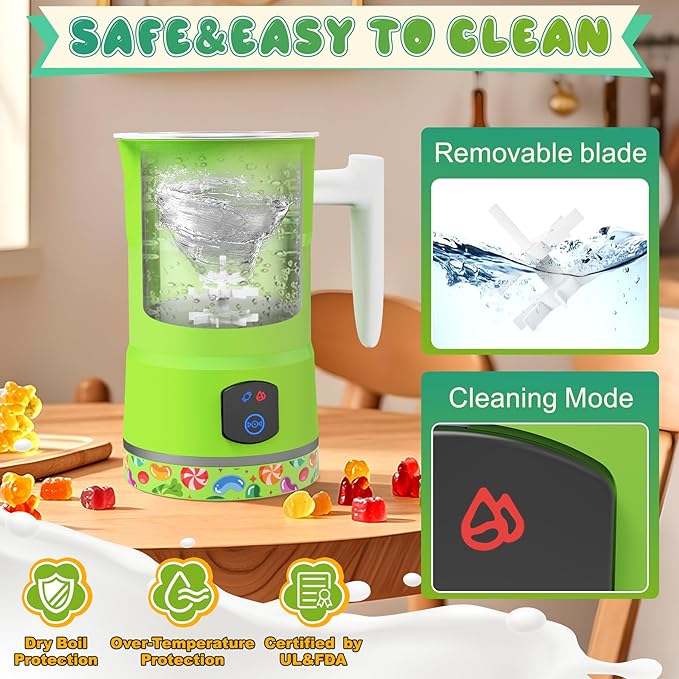 Gummy Maker Machine, Oil Infused Gummy Candy Maker, DIY Edible Gummy, Jelly & Pudding, Gummy Making Kit, ,Include Bear mold, Fruit Mold, Worm Mold & Mixing Stick 5-Years Free Replacement (Green)