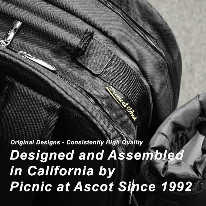 Picnic at Ascot Original Insulated Wine and Cheese Cooler Bag - Designed, Assembled & Quality Approved in the USA