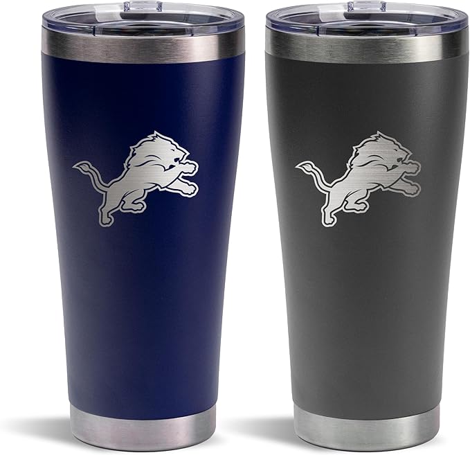 The Memory Company Officially Licenced NFL 30OZ Tumbler Set - 2-Pack Home & Away Stainless Steel Insulated Tumblers with Straws, Double Wall Vacuum Sealed Football Fan Drinkware