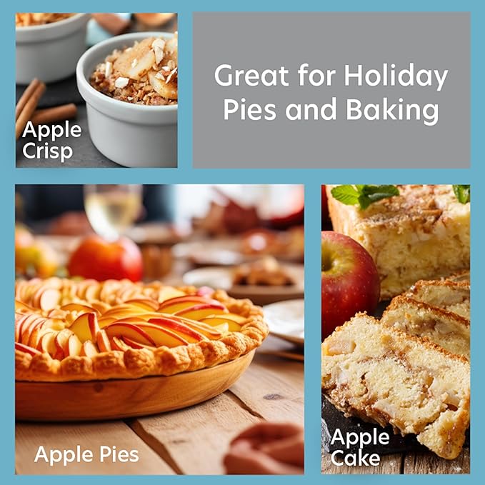 Apple Peeler and Corer- Durable Heavy Duty Chrome Cast Iron w Powerful Countertop Suction, Hand Crank for Fruits, Potatoes or Veggies, Picking Season- Pie, Treat Dessert Baking, Must Have Kitchen Tool
