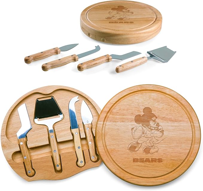 PICNIC TIME NFL unisex-adult NFL Mickey Circo Cheese Cutting Board & Tools Set