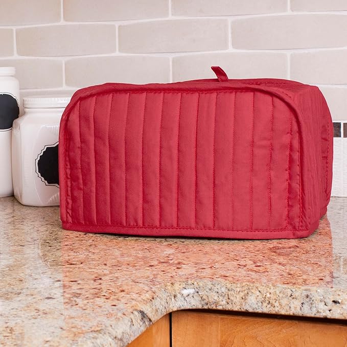 RITZ Premium Universal Four Slice Toaster Cover, 11.25" x 7.25" x 10.5", Polyester and Cotton Quilted, Fingerprint Protector, Super Soft Appliance Cover, Dust Protection (Appliance NOT Included),