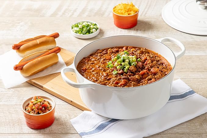 Le Creuset Enameled Cast Iron Signature Round Dutch Oven, 9 qt., White