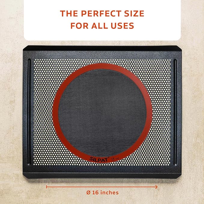Silpat The Original Perfect Pizza Non-Stick Silicone Baking Mat, 16" Round