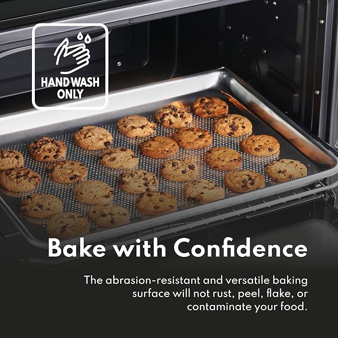 New Star Foodservice Commercial-Grade 18-Gauge Aluminum Sheet Pan/Bun Pan (13 L x18 W x1 H (Half Size) Measure Oven)