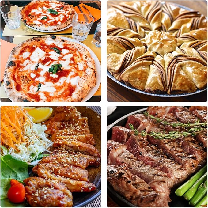 Beasea 14 Inch Pizza Crisper Pan, Aluminum Alloy Pizza Baking Tray with Holes for Home & Restaurant