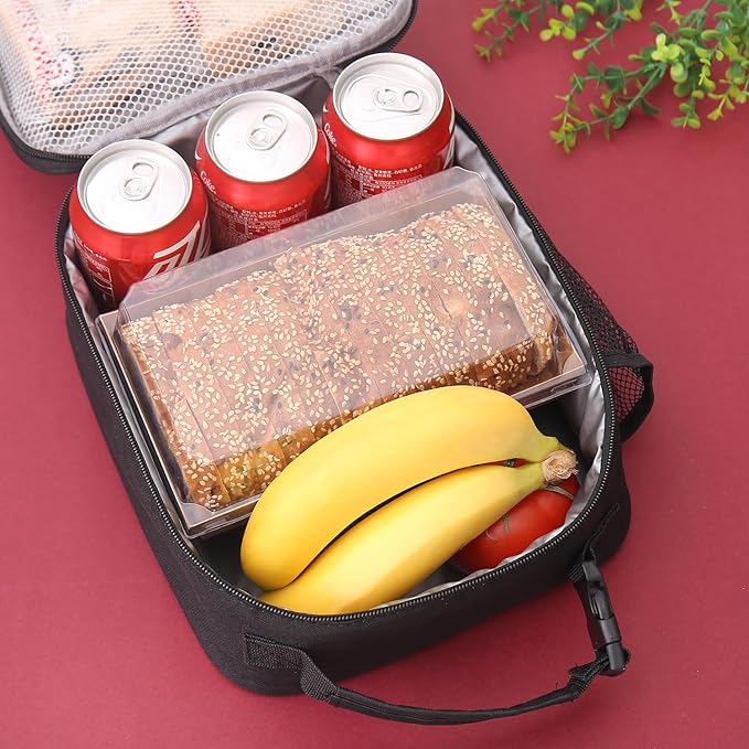 Lovoeo Lunch box Lunch bag for men women Insulated Lunchbox Lunch bags for Work Picnic Travel (Thicken hot red)
