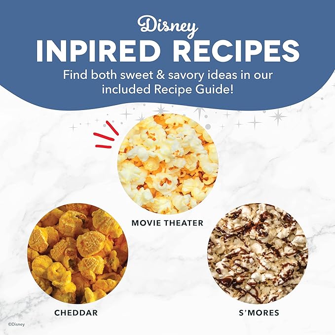 Disney Dash Fresh Pop Popcorn Maker - Oil-Free, Air Popcorn Popper - With Measuring Cup & Recipe Guide - Perfect for Movie Nights - 16 Cups, Stitch