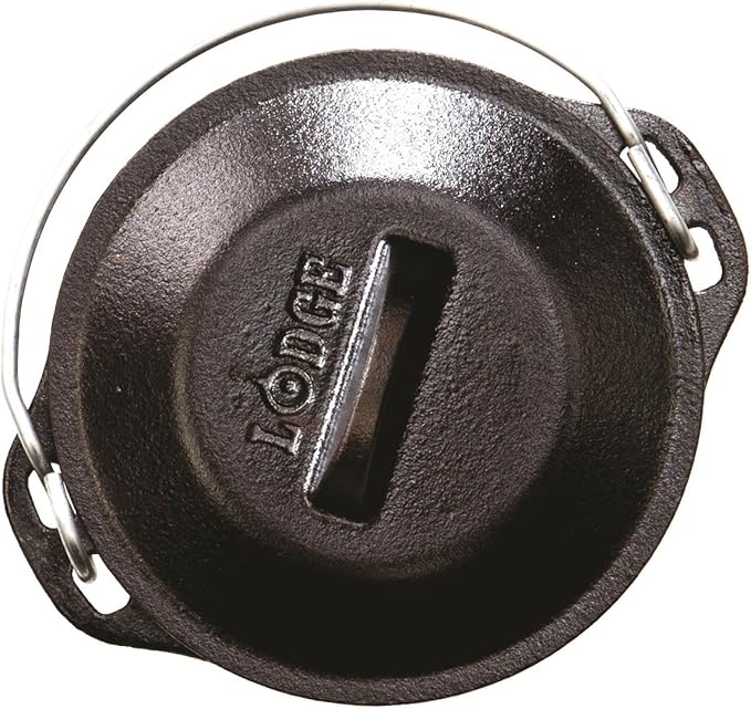 Lodge H5MIC Heat Enhanced and Seasoned Cast Iron Miniature Lid, 5-Inch