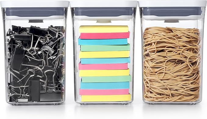 OXO Good Grips 3-PC Small Square Short POP Container Set