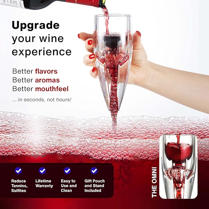 Wine Aerator Pourer and Omni Wine Aerator Bundle by Vintorio