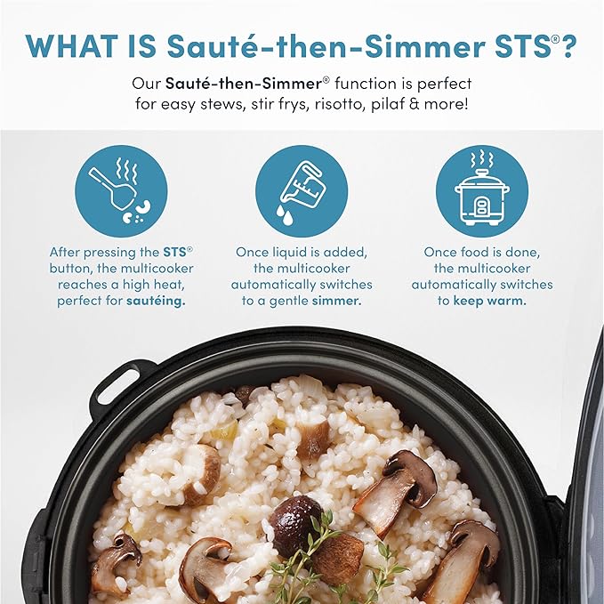 AROMA® Professional Digital Rice Cooker, 10-Cup (Uncooked) / 20-Cup (Cooked), Slow Cooker, Multicooker, Steamer, Oatmeal Cooker, Auto Keep Warm, Sauté-then-Simmer®, 4 Qt, White, ARC-1230W