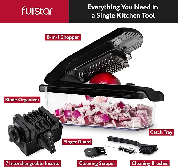 fullstar 8 in 1 Black Chopper And Blade Replacement