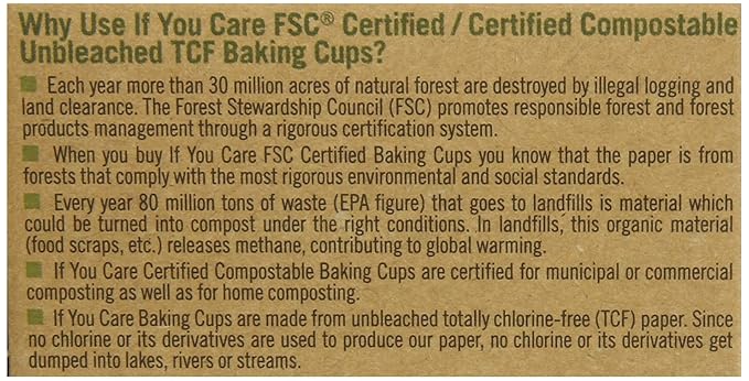 If You Care Unbleached Cupcake Liner Baking Cups - 24 Pack of 24-Count Boxes – Extra Large Jumbo Size - Made of Silicone Coated, Greaseproof Parchment Paper, Compostable Muffin Holders