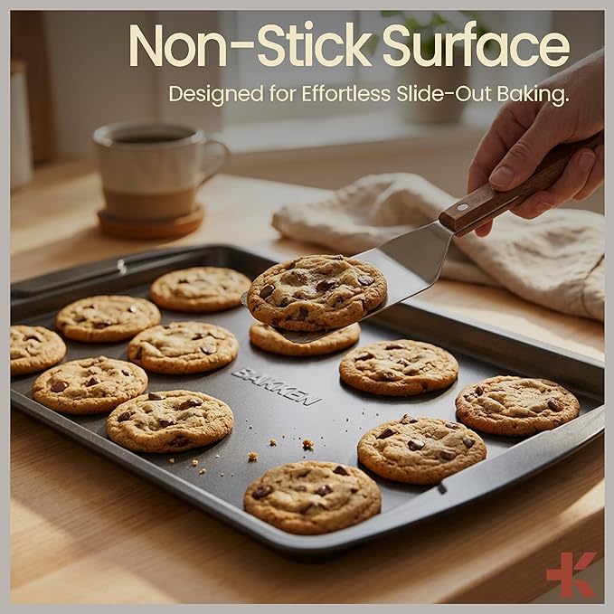 Gray 10-Piece Bakeware Sets, Nonstick Carbon Steel Baking Sheet & Pans, Stackable Space-Saving Bakeware, Dishwasher Safe, Stain-resistant, PFOAPFOSPTFE Free, Oven Safe Up To 450°F (230°C)