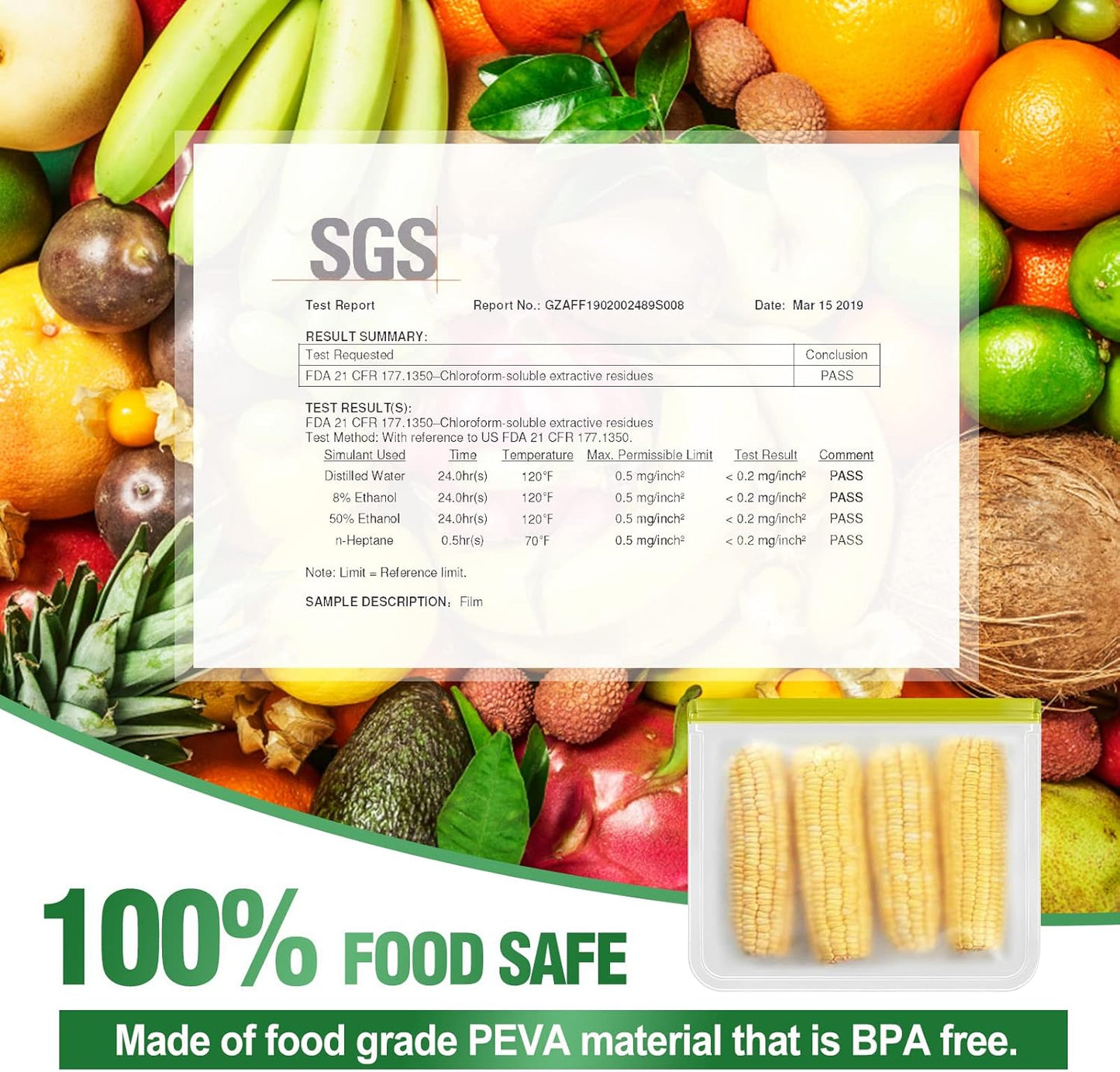 Reusable Freezer Bags - 6 Pack Gallon Bags BPA Free, Leakproof, Extra Thick | Food Storage Bags for Freezer, Meal Prep, Travel, Kitchen, Salad & Marinate