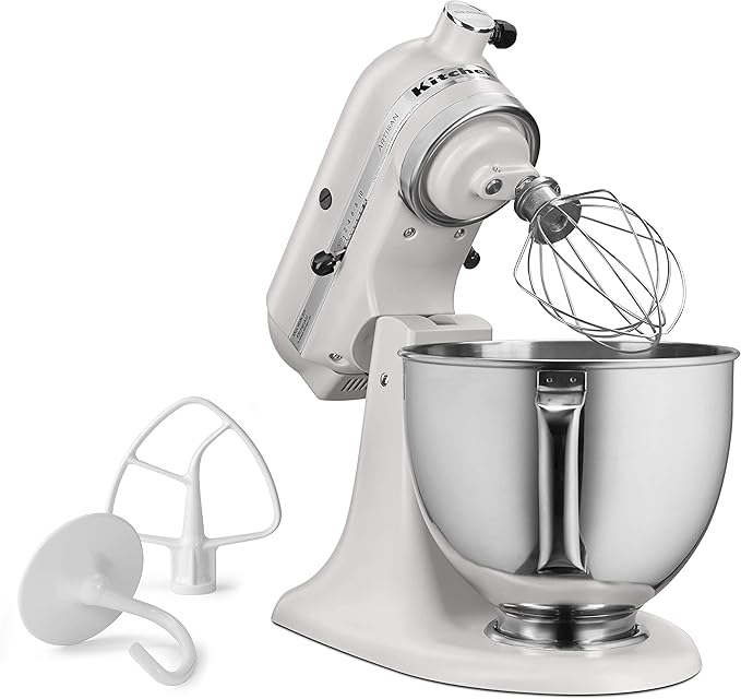 KitchenAid Artisan Series 5-Quart Tilt-Head Stand Mixer - KSM150PS, Milkshake & Classic Series 4.5 Quart Tilt-Head Stand Mixer K45SS, Onyx Black