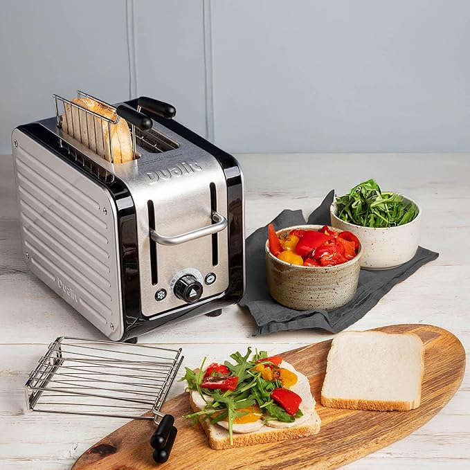 Dualit Design Series Sandwich Cage x 2 for Lite, Design Series and Domus Toasters | Make toasted sandwiches in your Toaster | Pack of 2 Sandwiches Cages | Sandwich Cage with Drip Tray