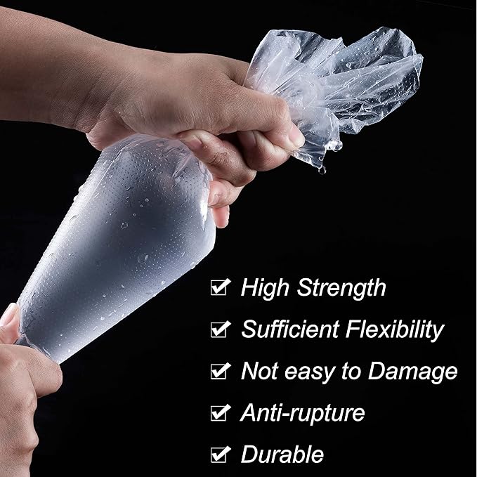 Piping Bags, Pastry Bags 16 Inch 100pcs, Disposable Icing Piping Pastry Bags For Cookie/Cake Decorating Supplies, Anti Burst And Non-Slip Thicken Cake Decorating Bags