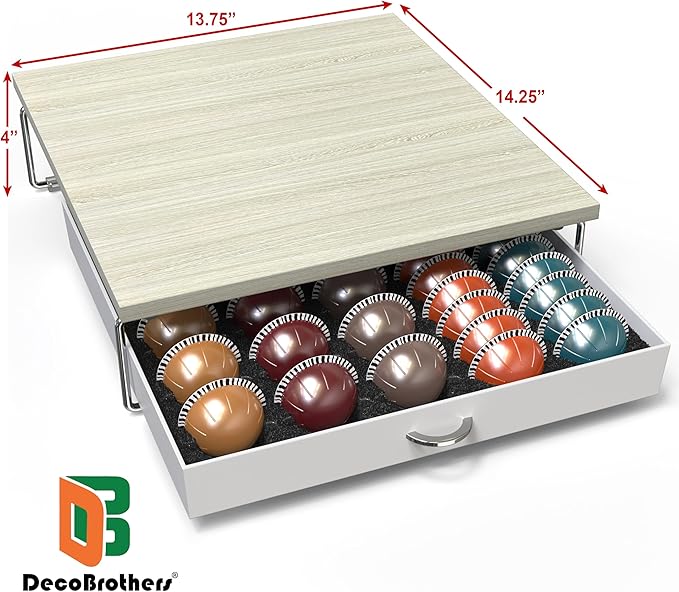 Deco Brothers Supreme Vertuoline Drawer, Holds with 30 Big or 60 Small Vertuoline Pods, Maple