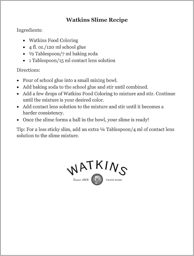 Watkins Assorted Food Coloring, 1 Each Red, Yellow, Green, Blue, Total Four 0.3 oz bottles, 4 Count (Pack of 2)