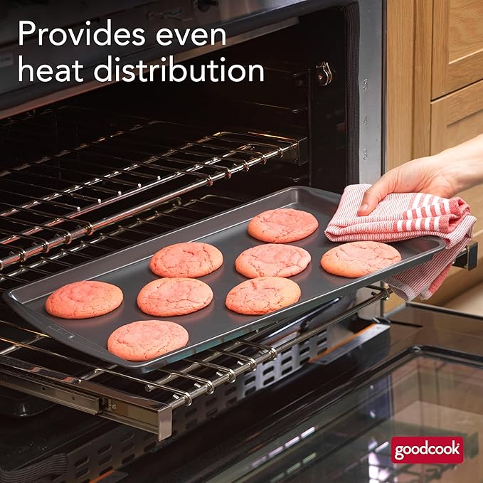 GoodCook Everyday Nonstick Steel Baking Sheet, 17 x 11-Inch, Gray