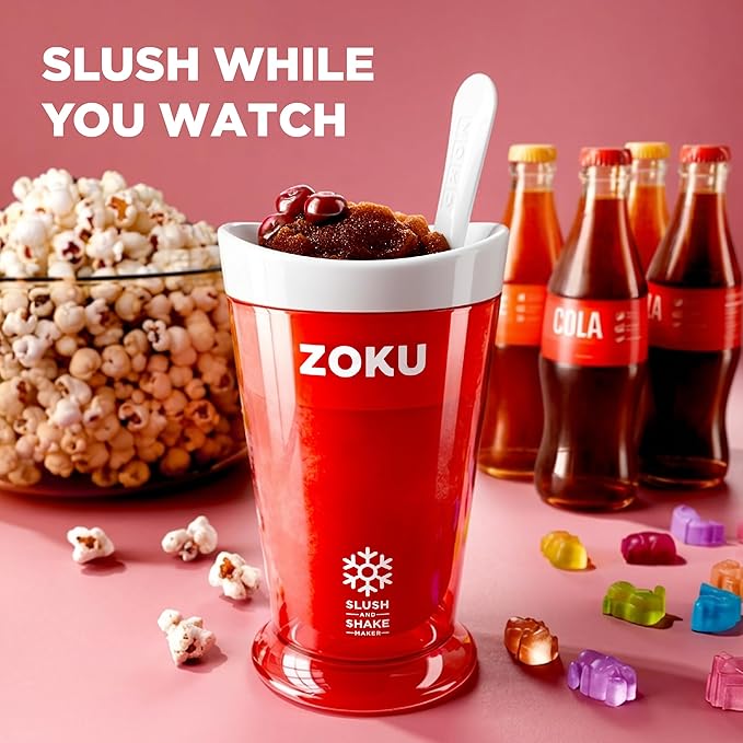 ZOKU Jumbo Slush and Shake Maker, Compact Make and Serve Cup with Freezer Core Creates Single-Serving Smoothies, Slushies and Milkshakes in Minutes, BPA-Free, Purple