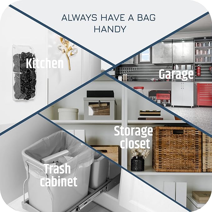 Wall Mount Plastic Bag Organizer | Durable Plastic Grocery Bag Saver | Smudge Proof, Fingerprint Resistant (Acrylic)
