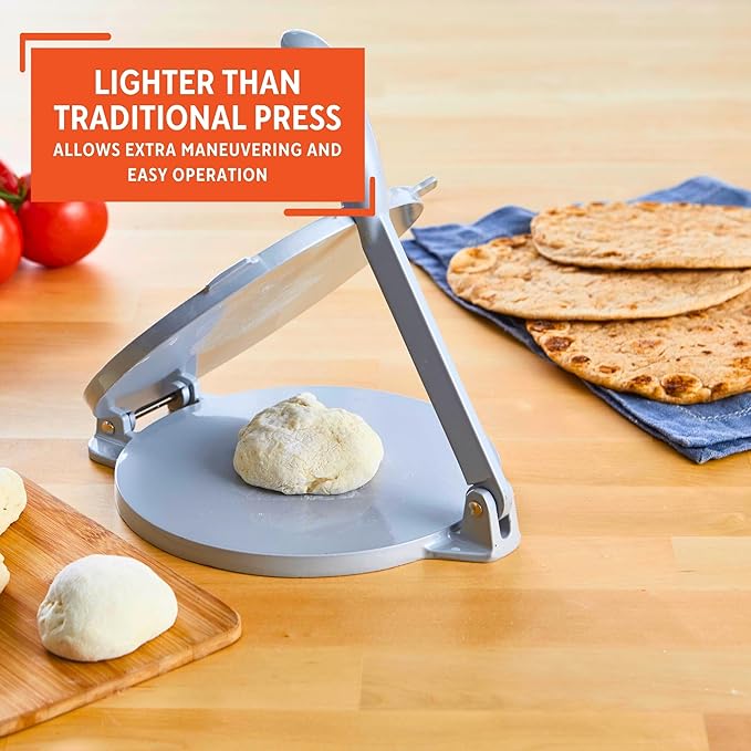 IMUSA USA Tortilla Press,8 Inch,Silver,(Pack of 3)