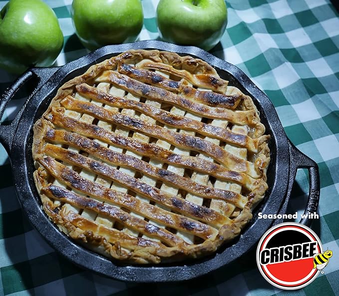 Crisbee Stik® Cast Iron and Carbon Steel Seasoning - Family Made in USA - The Cast Iron Seasoning Oil & Conditioner Preferred by Experts - Maintain a Cleaner Non-Stick Skillet