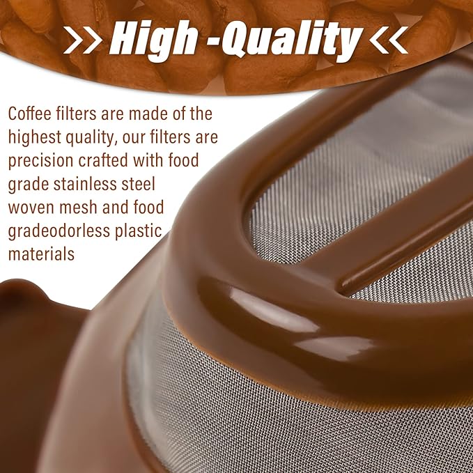 Single Serving Ground Coffee Brew Filter/Holder Basket for Hamilton beach flexbrew replacement parts 49957 49974 49976 49979 49957 49954 49947 49940 49950 49966 49968 Reusable coffee filter Brown (1)