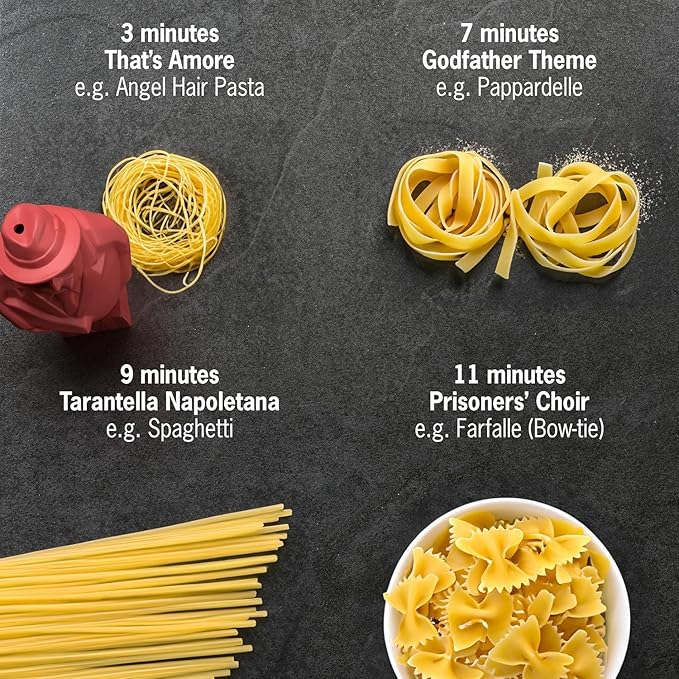 Al Dente Taupe - The Singing Floating Pasta Timer: Will Sing Different Tunes When Pasta is Ready at 3, 7, 9, and 11 Minutes, to be Boiled with Any Pasta in The Pot, Floats in Cold & Hot Boiling Water