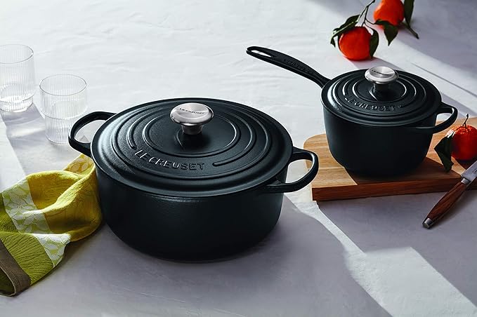 Le Creuset Enameled Cast Iron Signature Round Dutch Oven, 5.5 qt., Licorice