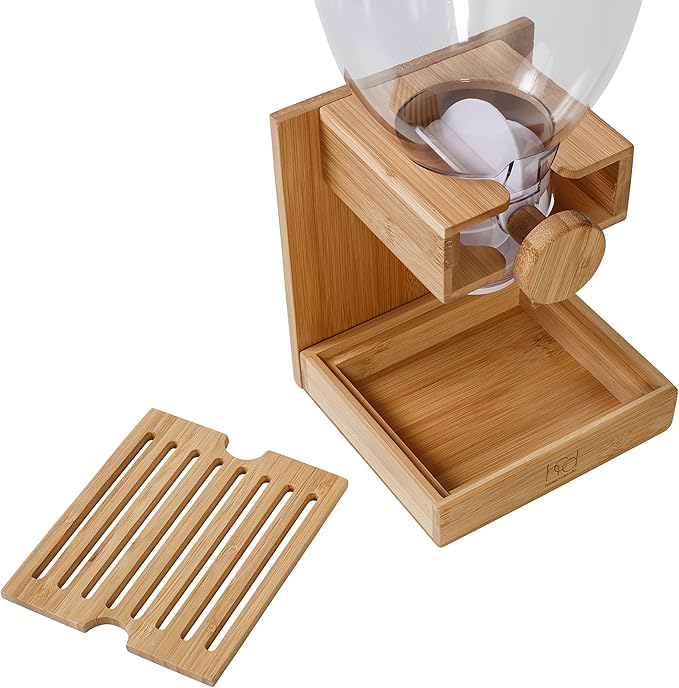 Honey Can Do Bamboo Cereal Dispenser, Natural KCH-09385 Natural, 17.5 oz (Pack of 3)