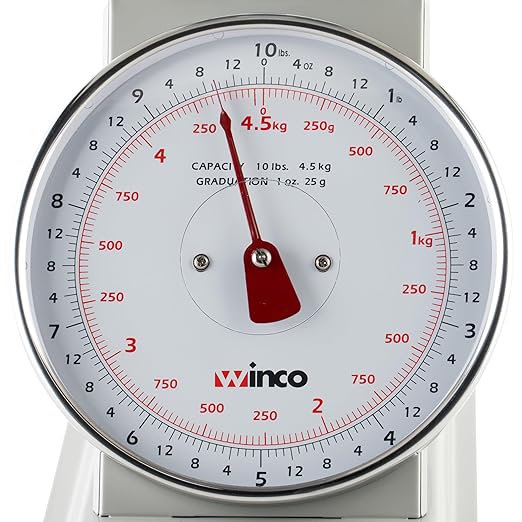 Winco Analog Receiving Scale with Dial, 8"