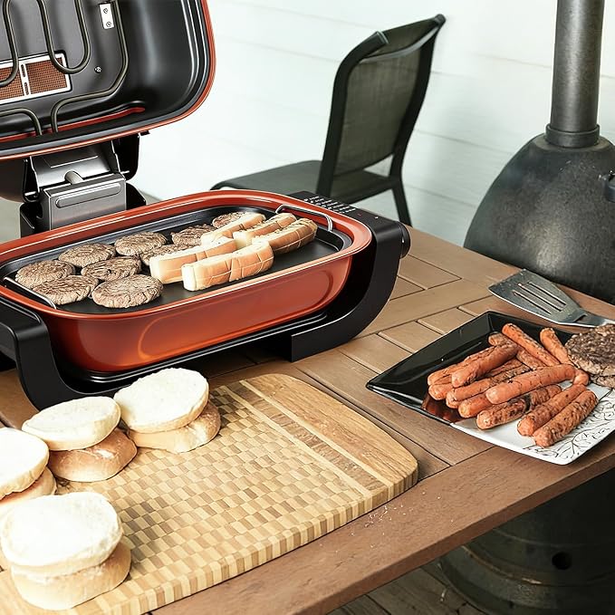 Electric Grill, Techwood 3-in-1 Indoor Grill Fish Roaster, Odor-Free 3-Layer Filter Korean BBQ Grill, Timer Control Knob, Double Sided Heating, Roast, Toast, Grill & More for Parties & Everyday Meals