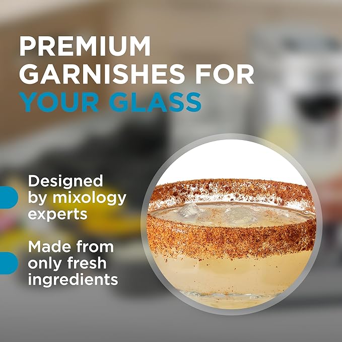 Bartesian Sweet Cinnamon Vanilla Sugar Cocktail Glass Rimmer - Dessert Cocktails Flavored Sweet Rimming Garnish for Bar Drink Glasses - Professional Home Bartending Mixology Supplies