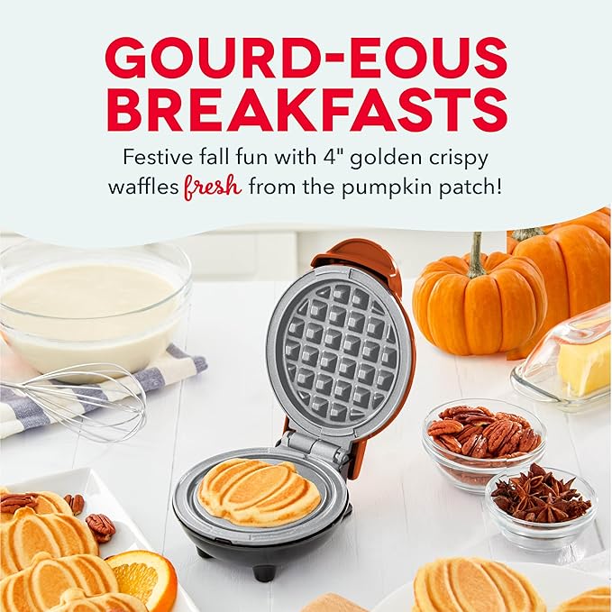 Pumpkin Mini Waffle Maker